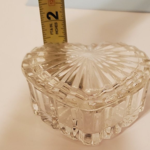 Glass Heart Shaped Trinket Jewelry holder - Picture 6 of 11